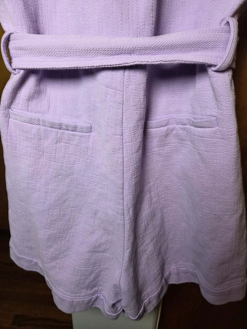 FRNCH Textured 100% Cotton Lilac Coastal Romper, Size S - Picture 5 of 7